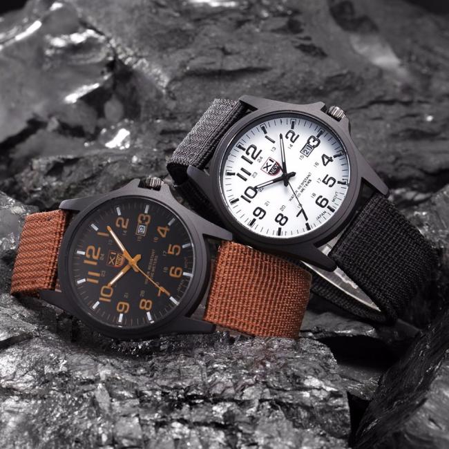 Outdoor Mens Date Stainless Steel Military Sports Analog Quartz Army Wrist Watch relogio masculino watch men часы мужские 2023