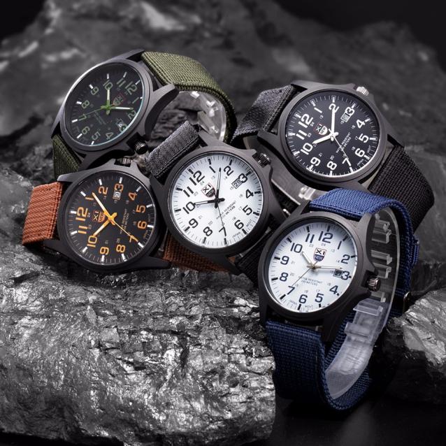 Outdoor Mens Date Stainless Steel Military Sports Analog Quartz Army Wrist Watch relogio masculino watch men часы мужские 2023