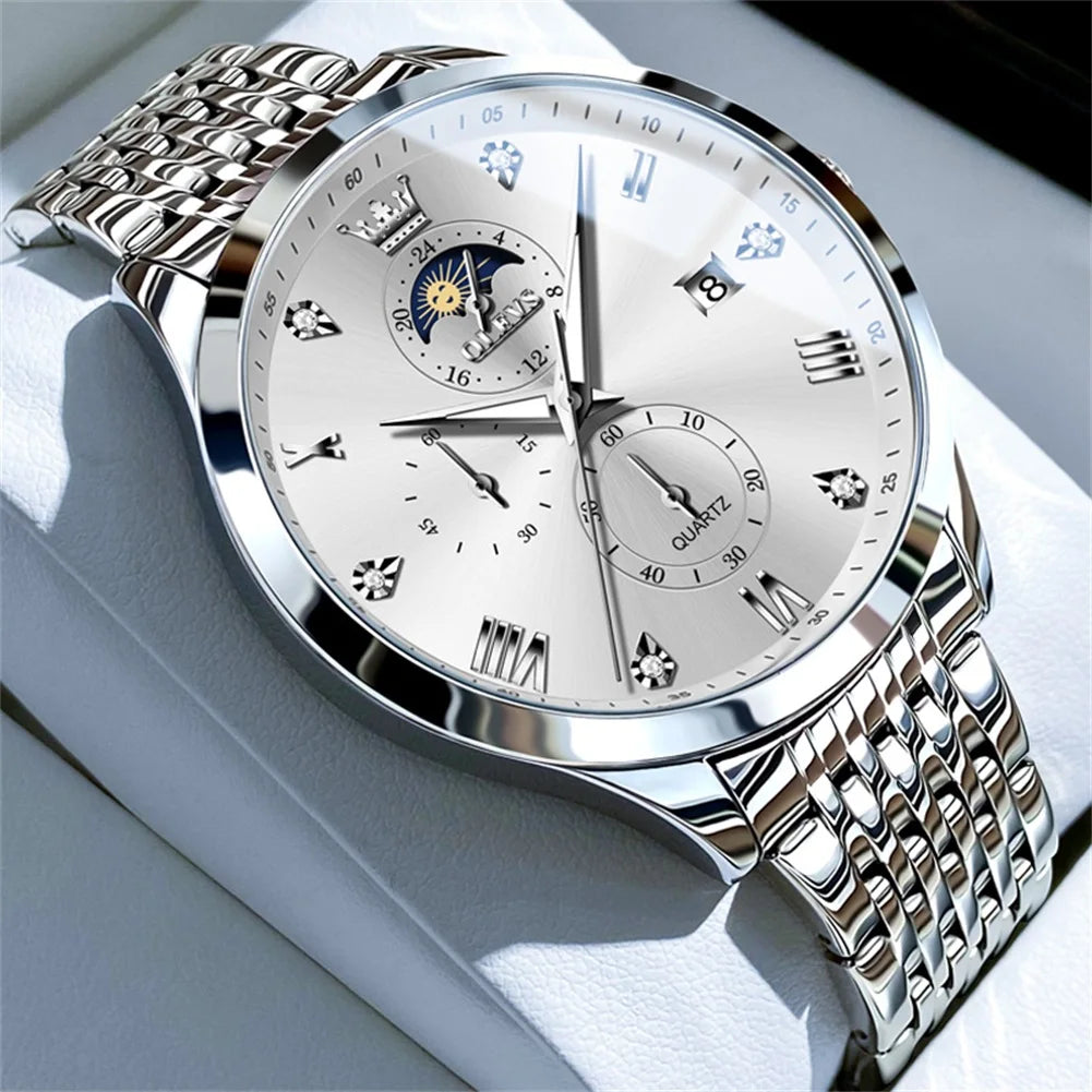 OLEVS - Moon Phase Date Chronograph Waterproof