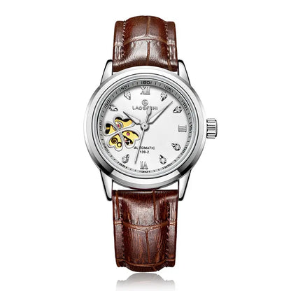 Women Watch  Self Wind  Sapphire  Luminous  Canvas Strap  Calendar