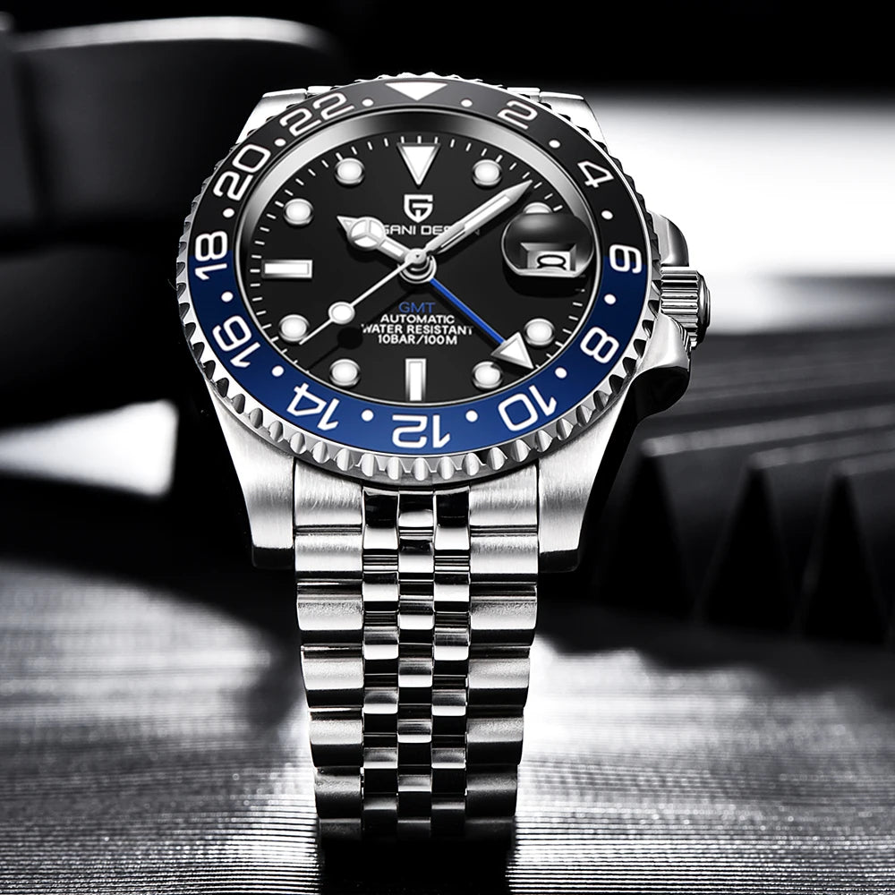 Pagani Design 40mm Automatic GMT Ceramic Watch