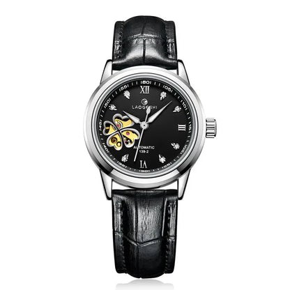 Women Watch  Self Wind  Sapphire  Luminous  Canvas Strap  Calendar