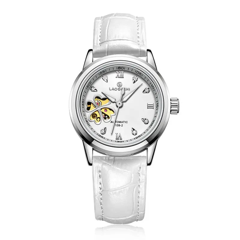 Women Watch  Self Wind  Sapphire  Luminous  Canvas Strap  Calendar