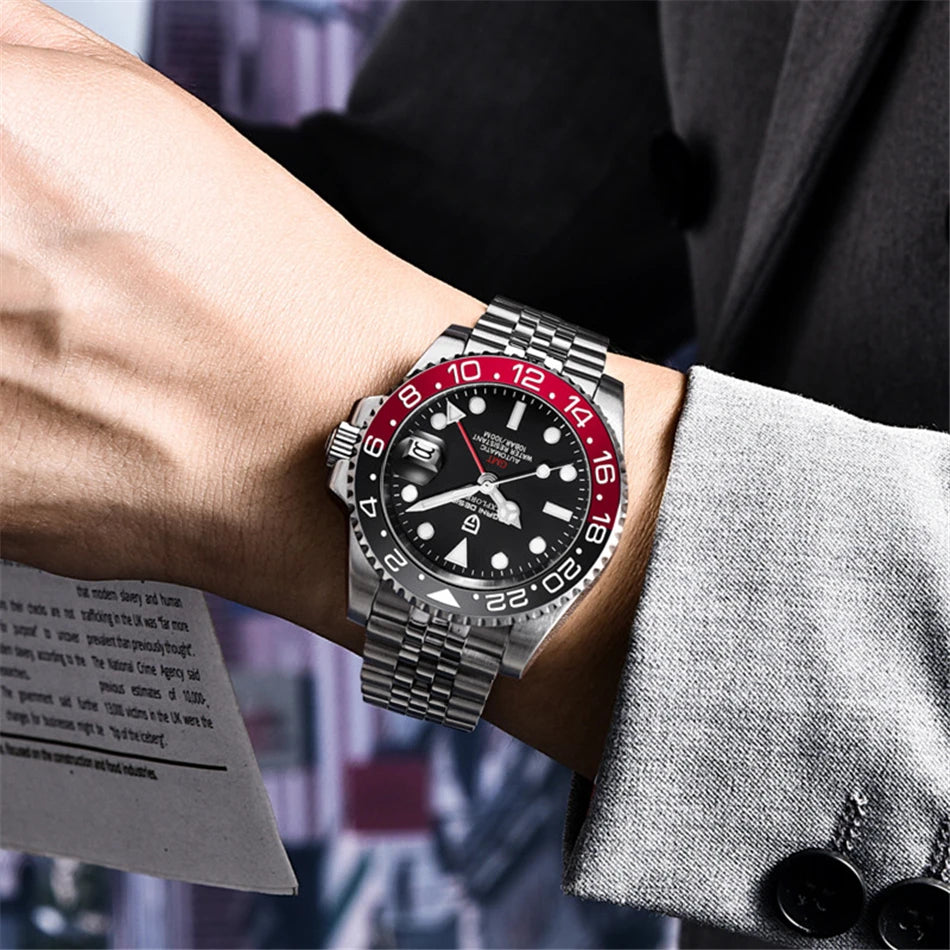 Pagani Design 40mm Automatic GMT Ceramic Watch