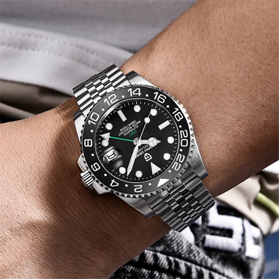 Pagani Design 40mm Automatic GMT Ceramic Watch