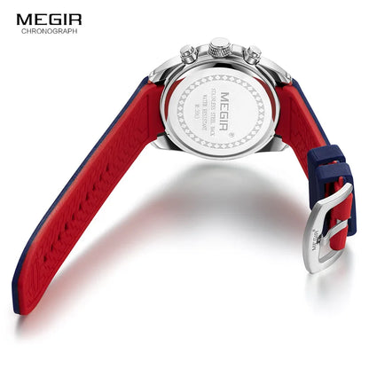Megir Men's Chronograph Analog Quartz Watch with Date