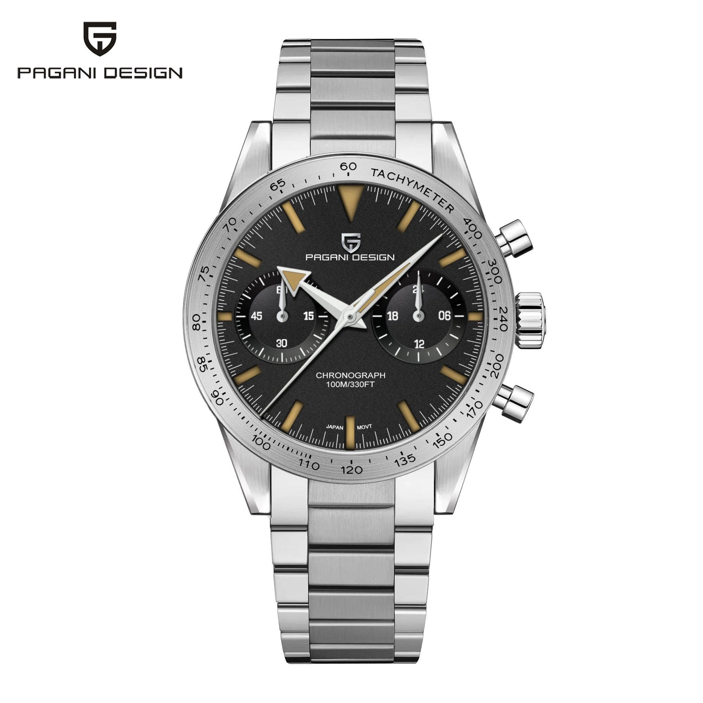 PAGANI DESIGN Retro Moon Watch: Luxury Quartz Chronograph