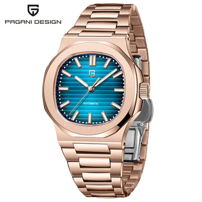 PD-1728RG Rose Gold Automatic Sapphire Watch