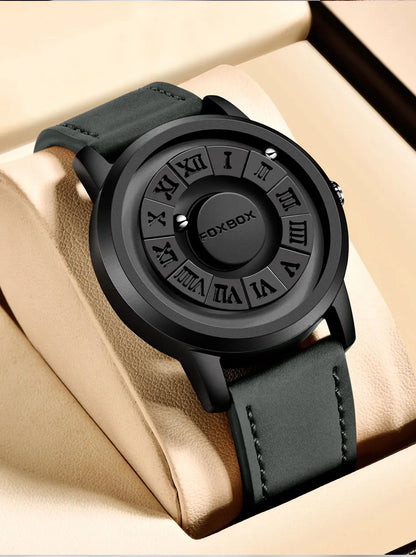 FOXBOX Military Waterproof Watch For Men LIGE Luxury Crolling Pointer Magnetic Force Watch Men Fashion Sport Quartz Chronograph
