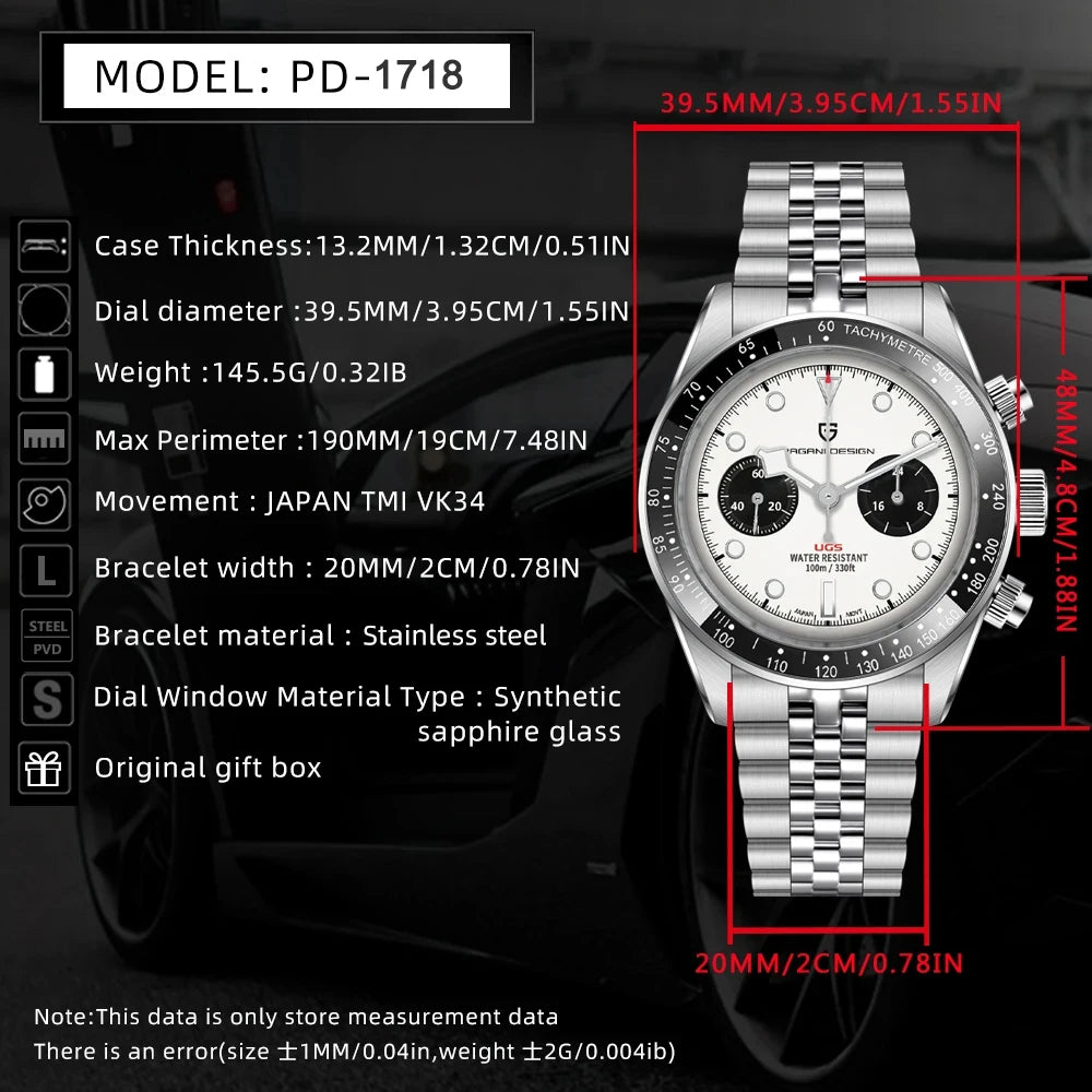 PAGANI DESIGN BB Panda Quartz Chronograph