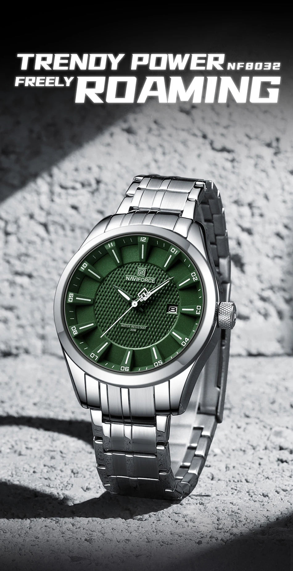 NAVIFORCE 30m Waterproof Quartz Watch for Men