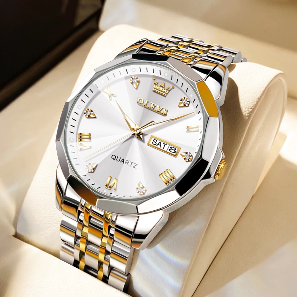 OLEVS Men's Watches Causal Fashion Original Quartz Watch