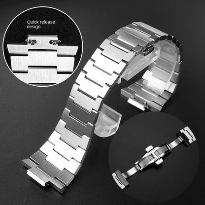 Tissot PRX Watch Band: 11mm/12mm Convex Metal Strap