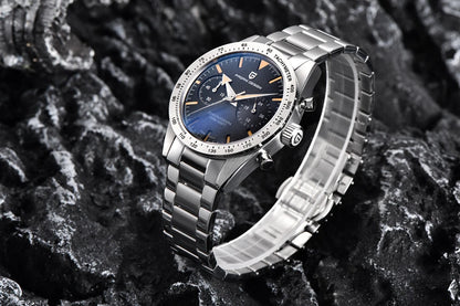 PAGANI DESIGN Retro Moon Watch: Luxury Quartz Chronograph