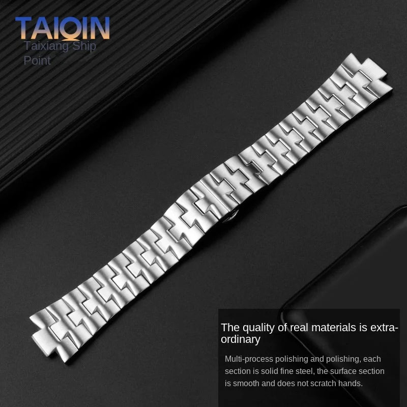 Tissot PRX Watch Band: 11mm/12mm Convex Metal Strap