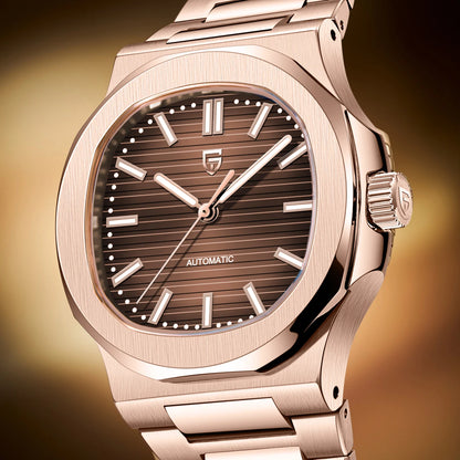 PD-1728RG Rose Gold Automatic Sapphire Watch