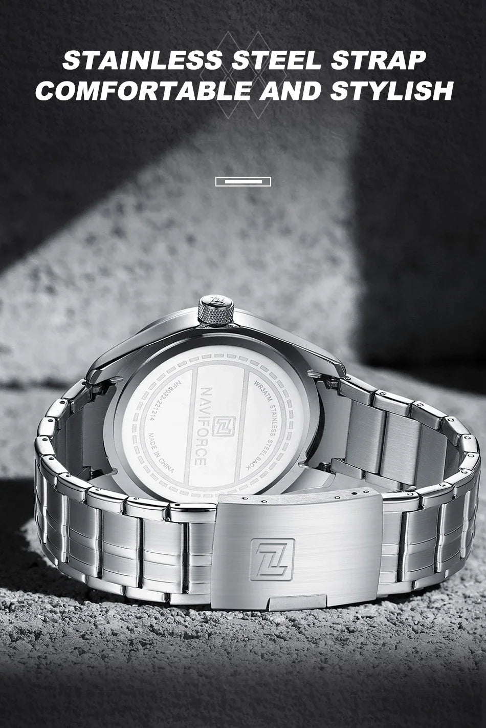 NAVIFORCE 30m Waterproof Quartz Watch for Men