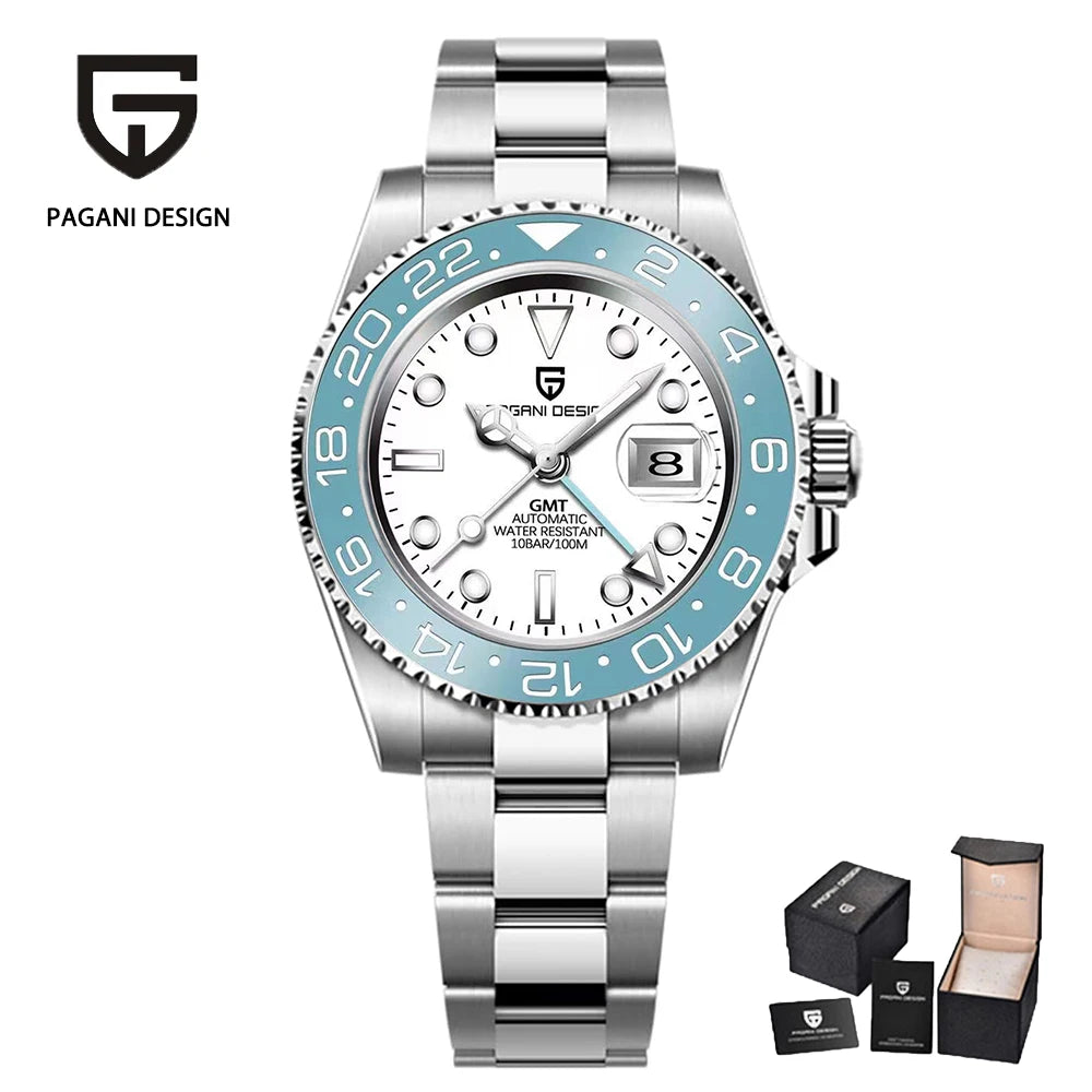 Pagani Design 40mm Automatic GMT Ceramic Watch