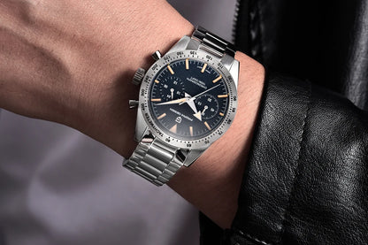 PAGANI DESIGN Retro Moon Watch: Luxury Quartz Chronograph