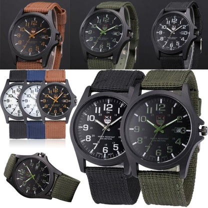 Outdoor Mens Date Stainless Steel Military Sports Analog Quartz Army Wrist Watch relogio masculino watch men часы мужские 2023