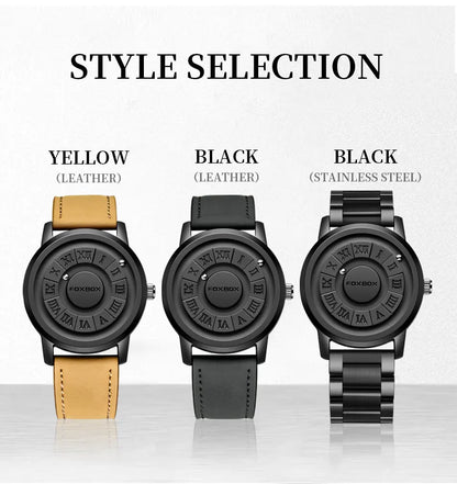 FOXBOX Military Waterproof Watch For Men LIGE Luxury Crolling Pointer Magnetic Force Watch Men Fashion Sport Quartz Chronograph