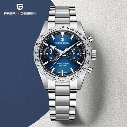 PAGANI DESIGN Retro Moon Watch: Luxury Quartz Chronograph