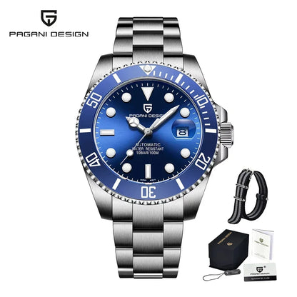 PAGANI DESIGN PD1661 Water Ghost Watch 40MM Luxury Automatic Mechanical Watches NH35 Auto Date Sport Dive BGW-9 Watch For Men
