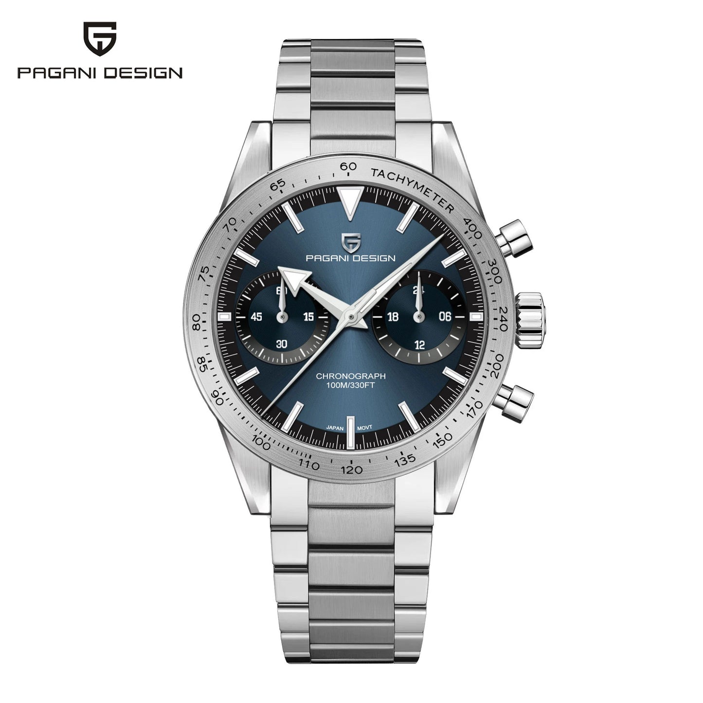 PAGANI DESIGN Retro Moon Watch: Luxury Quartz Chronograph