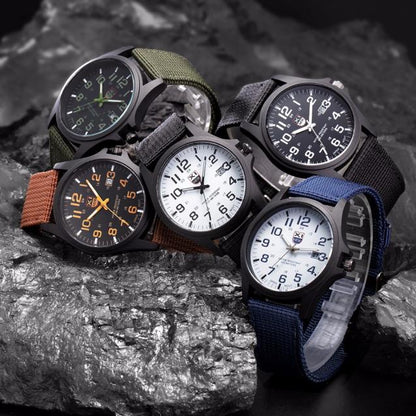 Outdoor Mens Date Stainless Steel Military Sports Analog Quartz Army Wrist Watch relogio masculino watch men часы мужские 2023