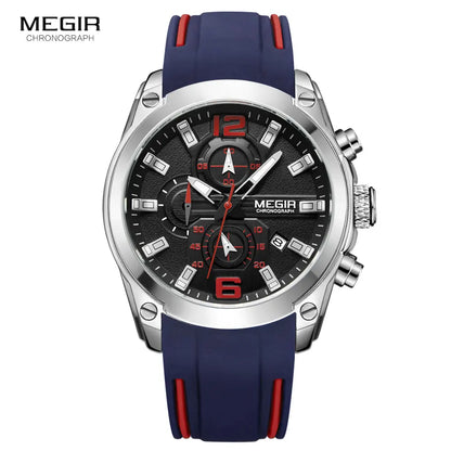 Megir Men's Chronograph Analog Quartz Watch with Date