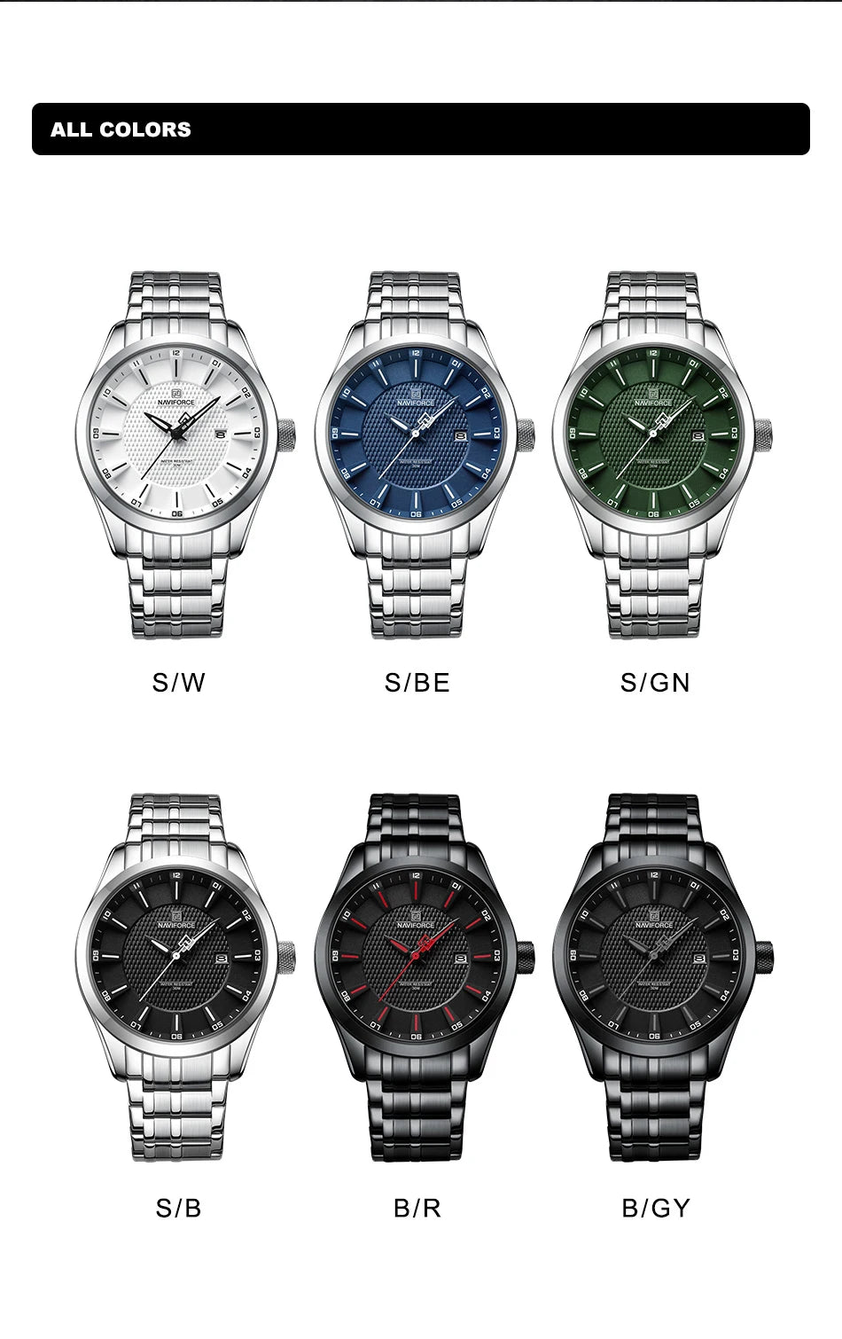 NAVIFORCE 30m Waterproof Quartz Watch for Men