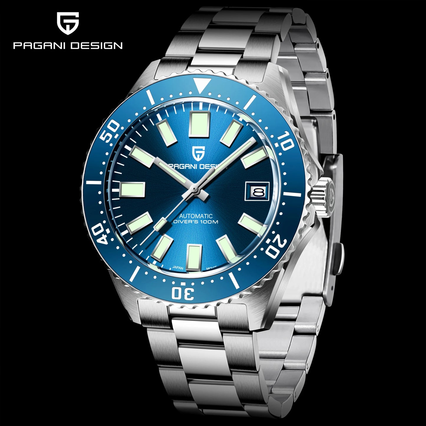 PAGANI DESIGN Men's Automatic Mechanical Watch Sport Waterproof Watch Sapphire Glass Mechanical Men's Watch Relogio Masculino