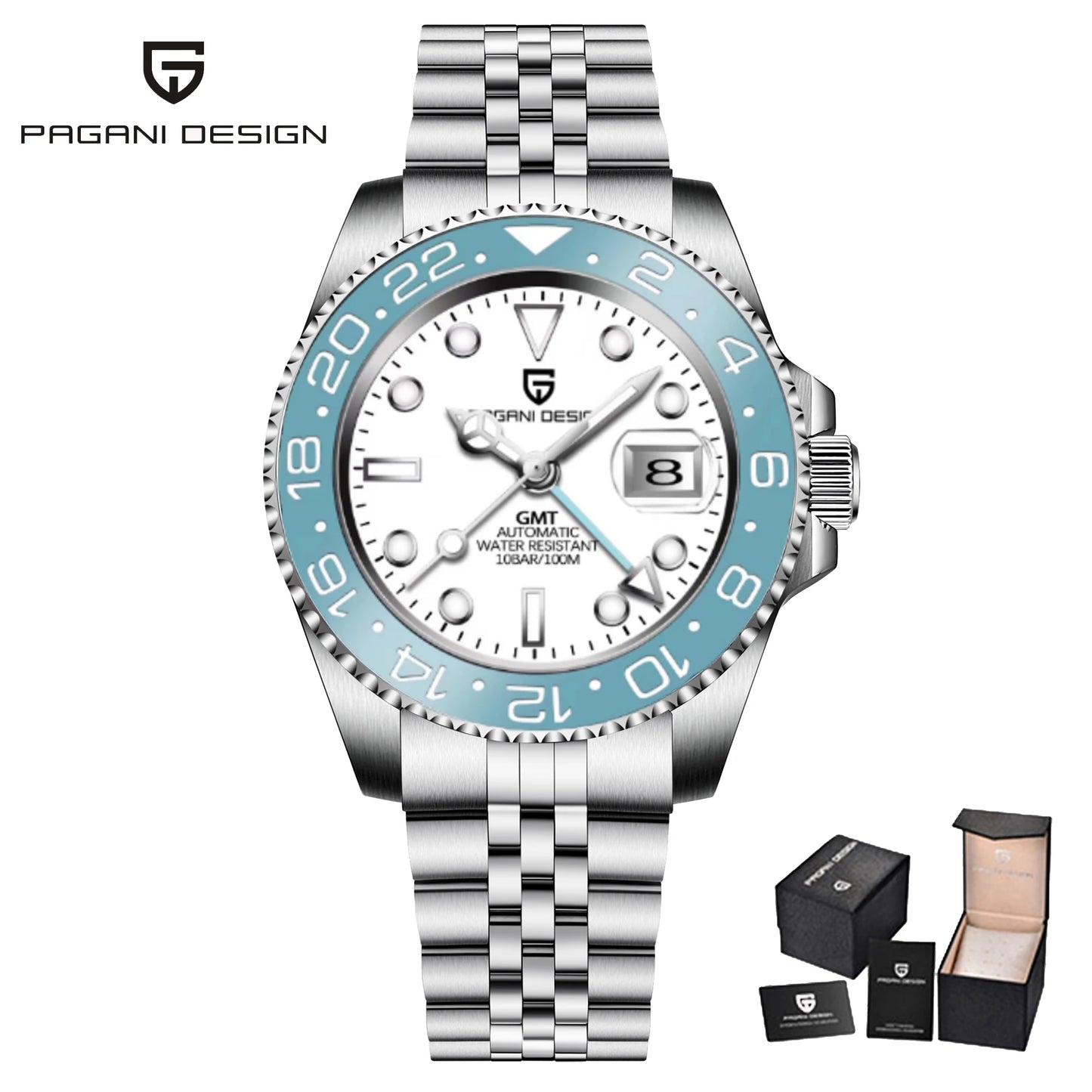 Pagani Design 40mm Automatic GMT Ceramic Watch