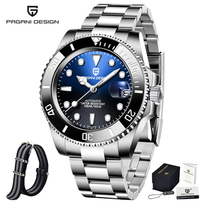 PAGANI DESIGN PD1661 Water Ghost Watch 40MM Luxury Automatic Mechanical Watches NH35 Auto Date Sport Dive BGW-9 Watch For Men