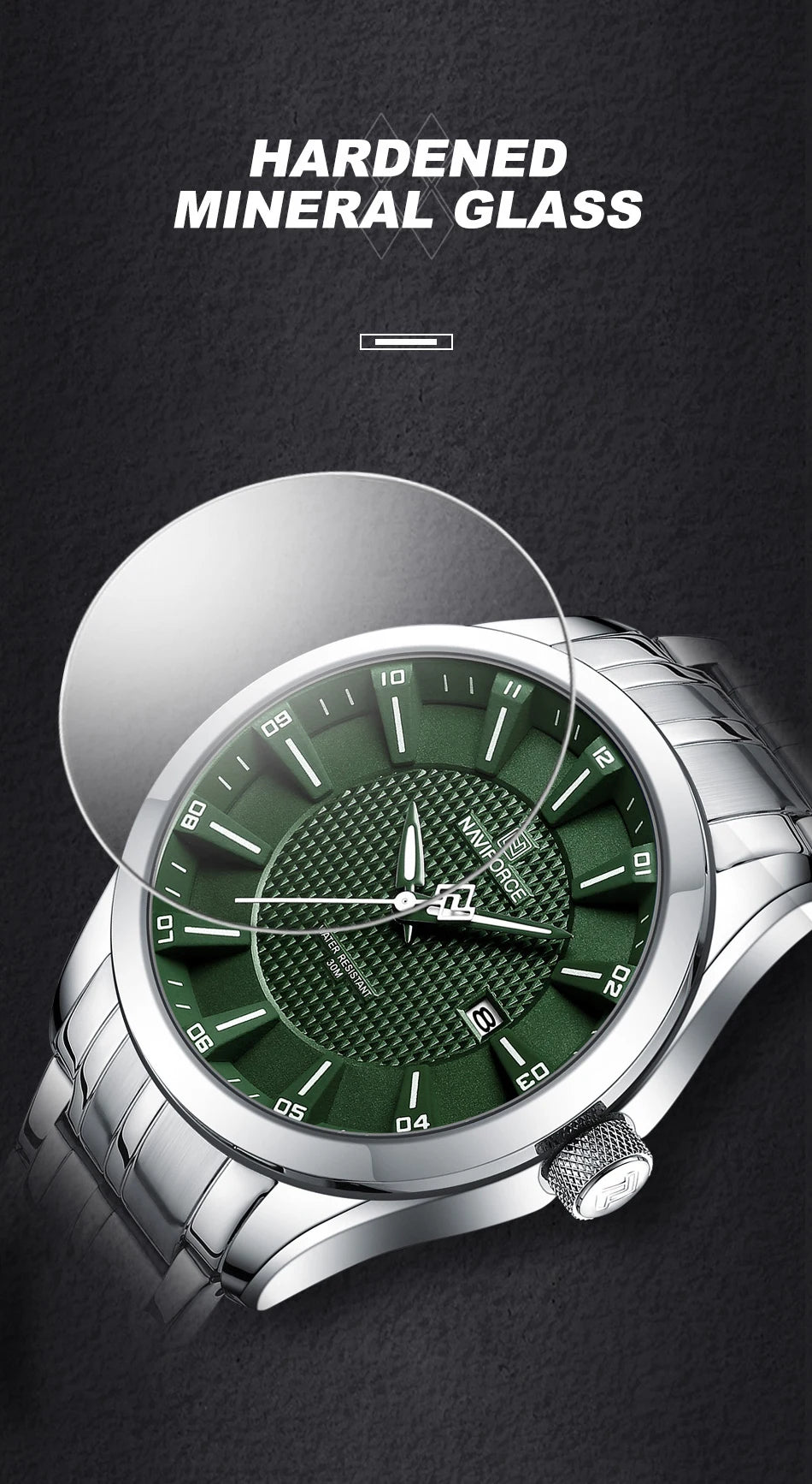 NAVIFORCE 30m Waterproof Quartz Watch for Men