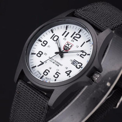 Outdoor Mens Date Stainless Steel Military Sports Analog Quartz Army Wrist Watch relogio masculino watch men часы мужские 2023