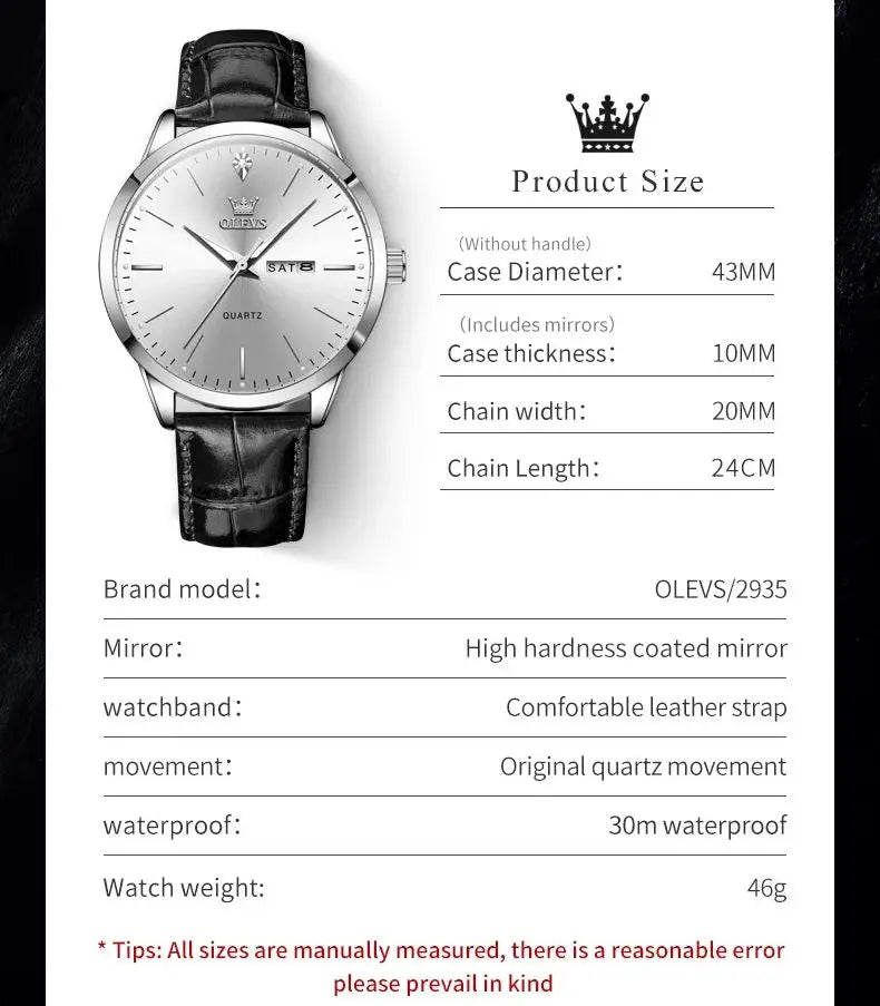 OLEVS 2935 - Dual Calendar
