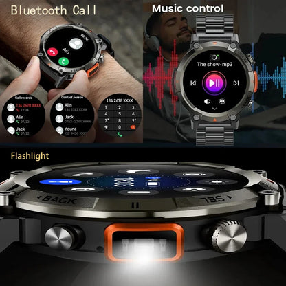Smartwatch Smart Watch Bluetooth Call With Flashlight Sport Tracker Blood Pressure IP67 Waterproof For Men Xiaomi Android IOS