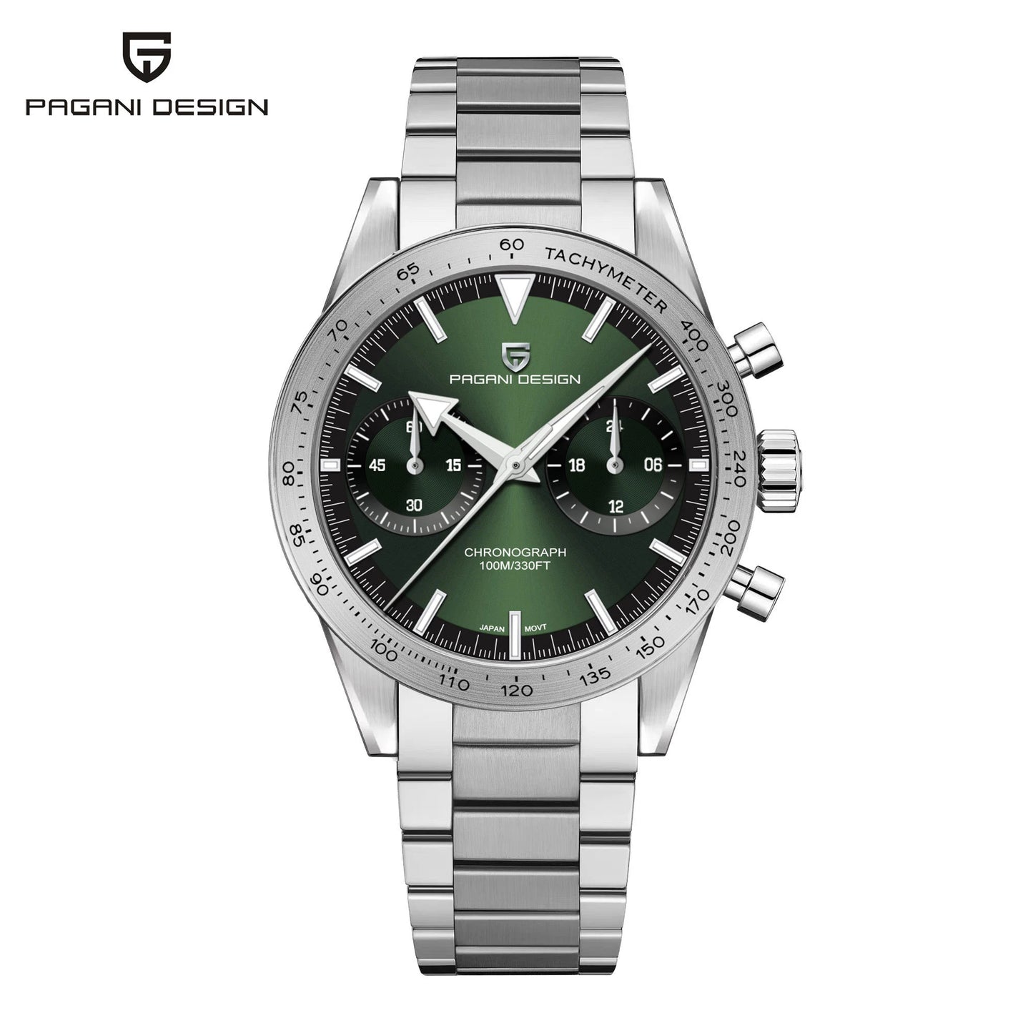 PAGANI DESIGN Retro Moon Watch: Luxury Quartz Chronograph