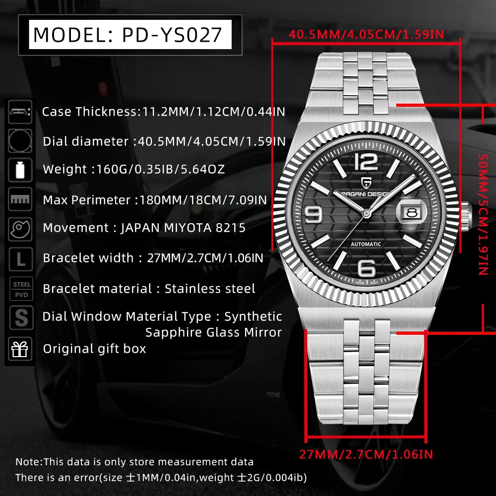 Pagani - Exquisite Sapphire Automatic Watch