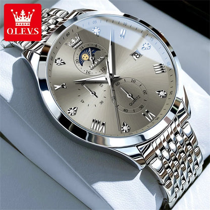 OLEVS  - Moon Phase Date Chronograph Waterproof