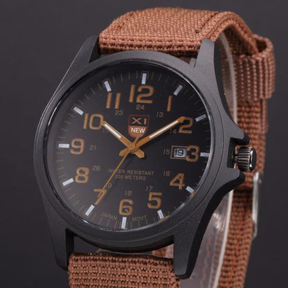 Outdoor Mens Date Stainless Steel Military Sports Analog Quartz Army Wrist Watch relogio masculino watch men часы мужские 2023