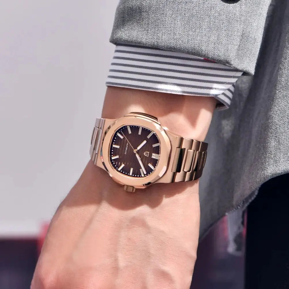 PD-1728RG Rose Gold Automatic Sapphire Watch