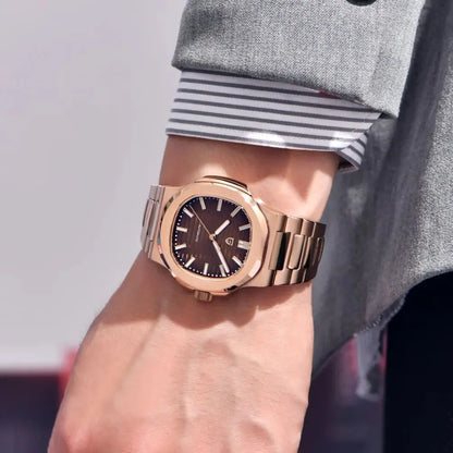 PD-1728RG Rose Gold Automatic Sapphire Watch