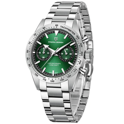 PAGANI DESIGN Retro Moon Watch: Luxury Quartz Chronograph