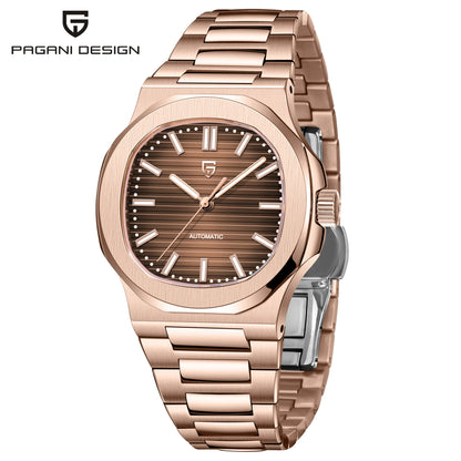 PD-1728RG Rose Gold Automatic Sapphire Watch