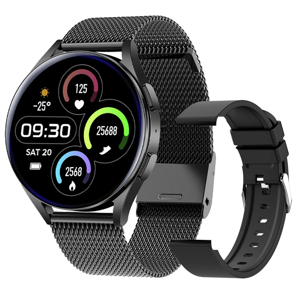 black smart watch 