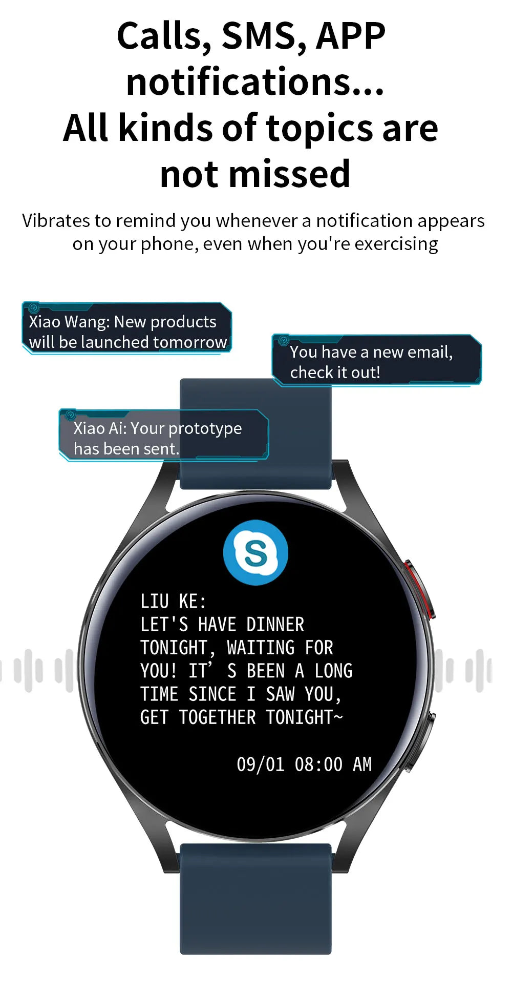 black smart watch 