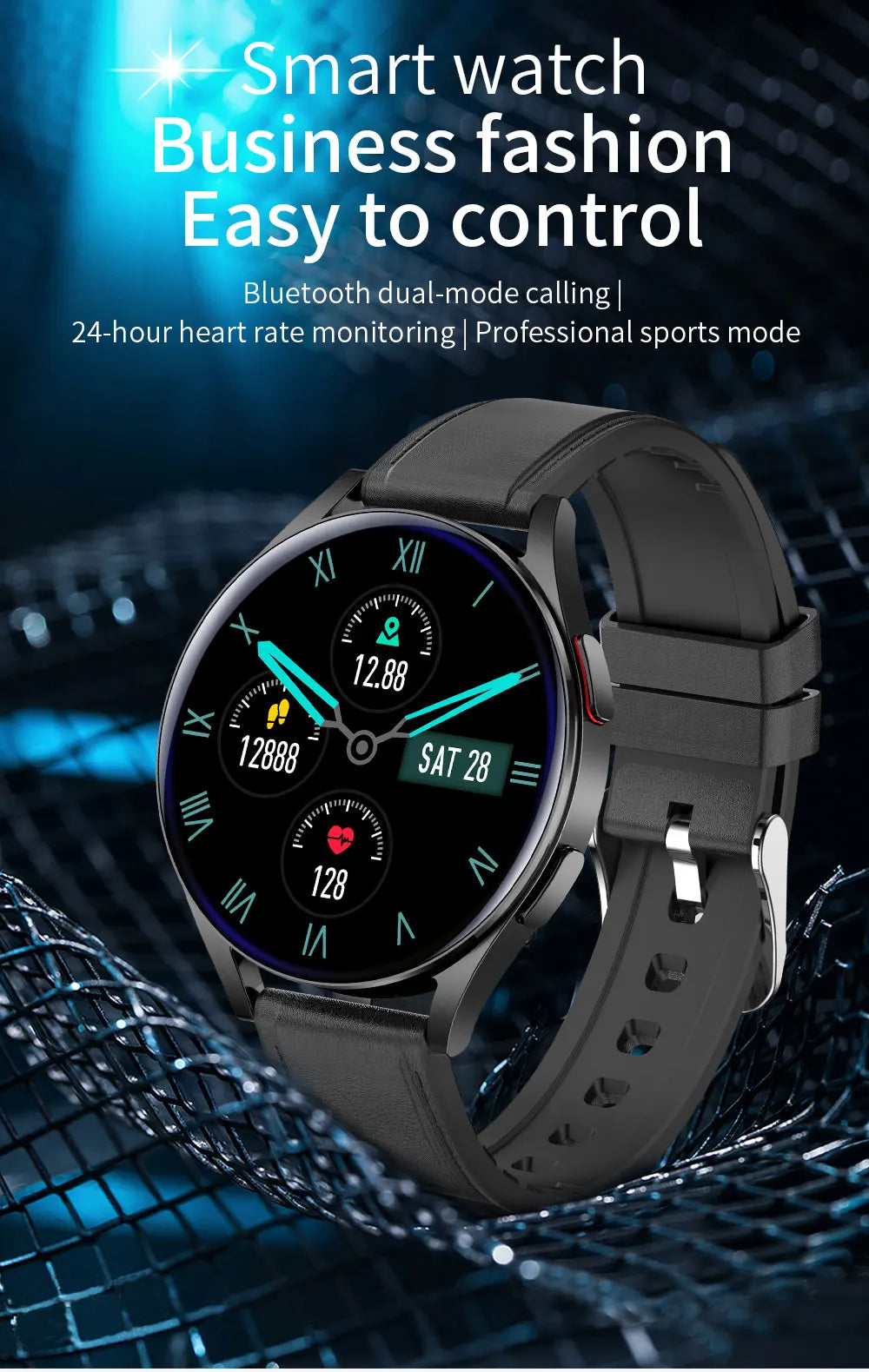 black smart watch 