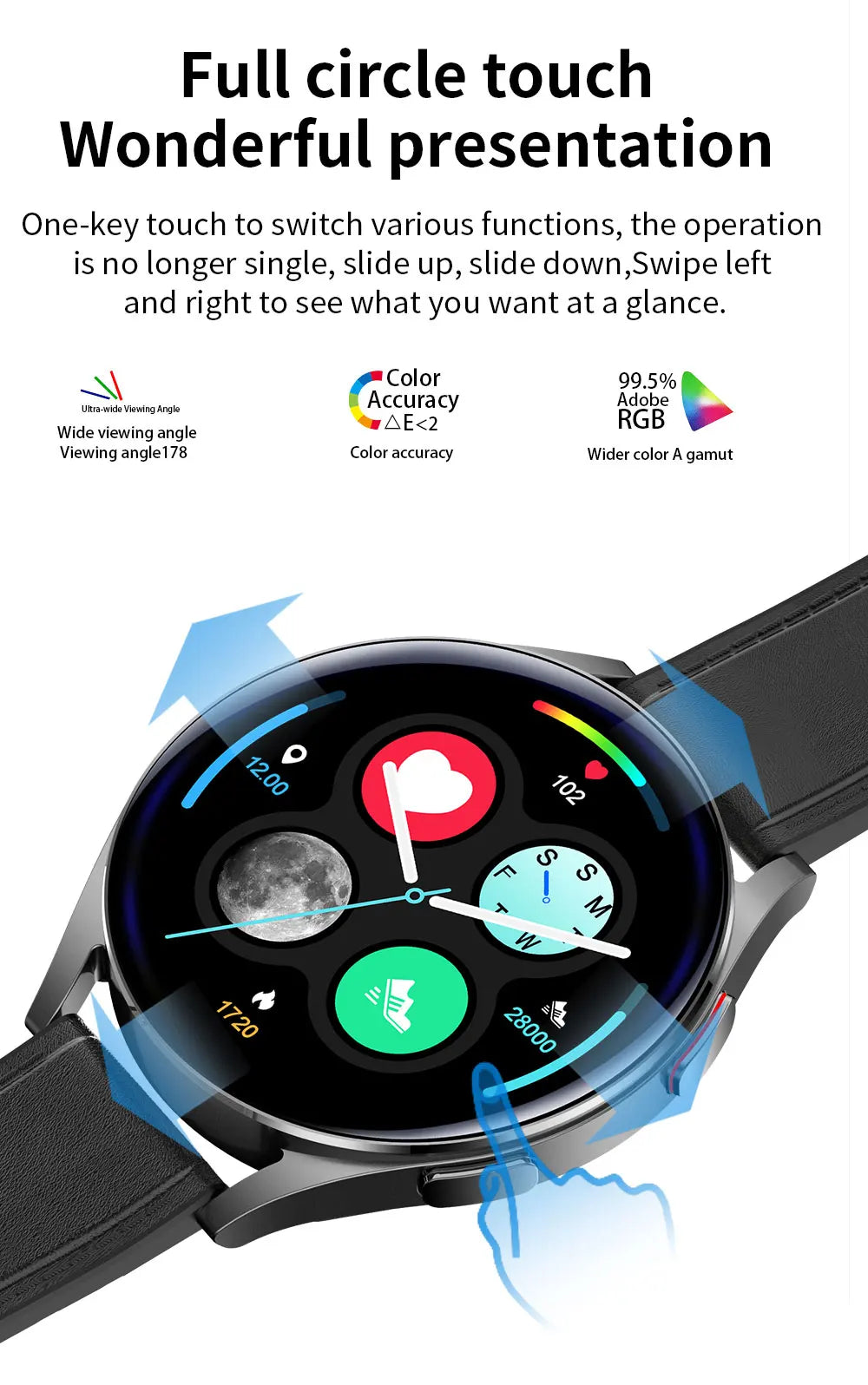 black smart watch 